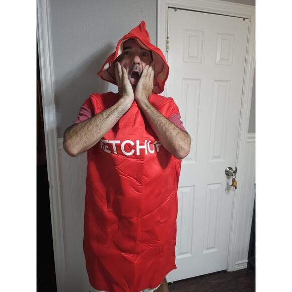 Adult Ketchup Costume - Lightweight One Size - Picture 2 of 8